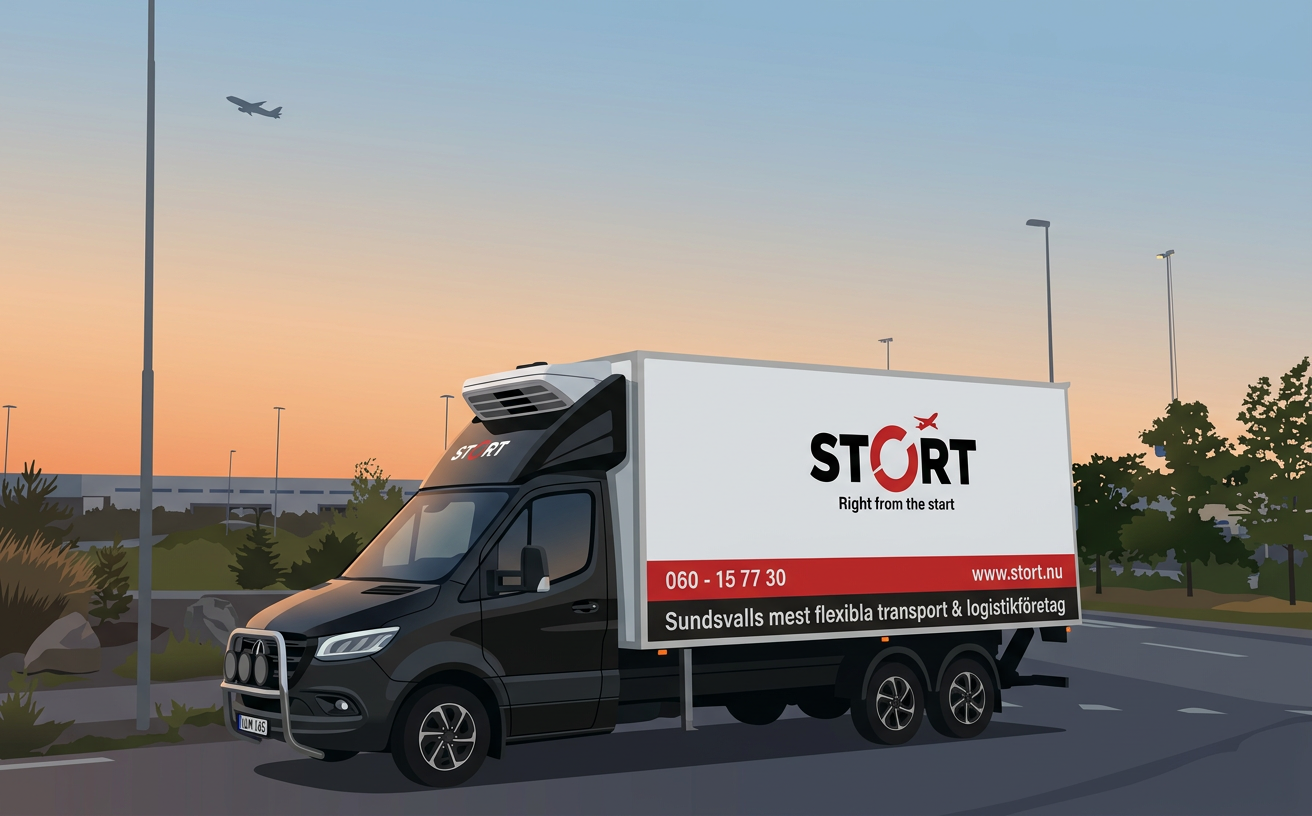 STORT lastbil vid Arlanda